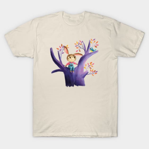 Rabbit in a tree T-Shirt by Geeksarecool